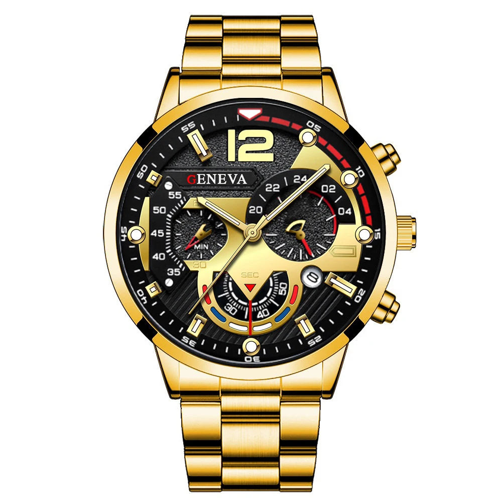 Steel Calendar Quartz Watch