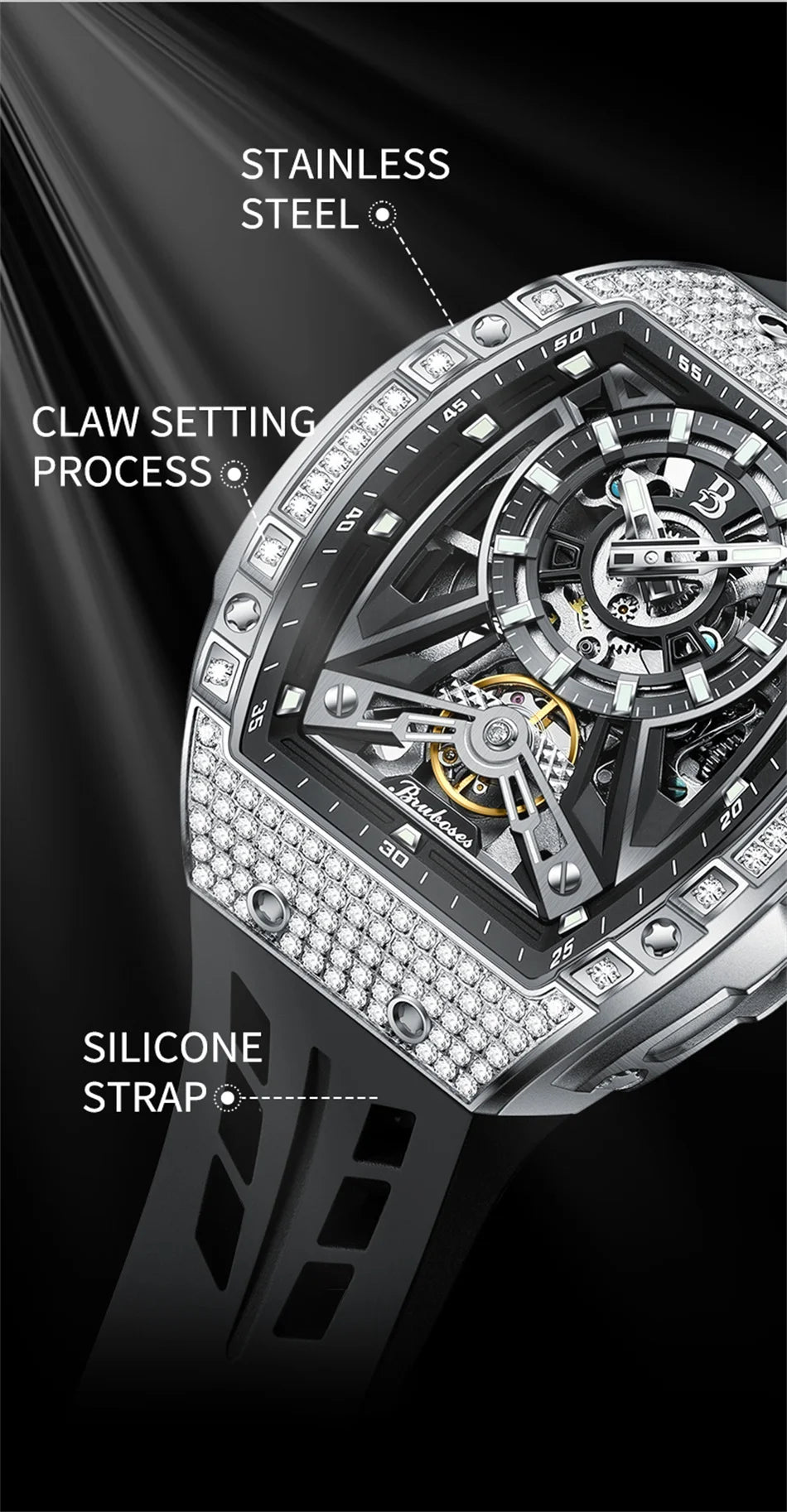 Diamond Tonneau Sport Watch