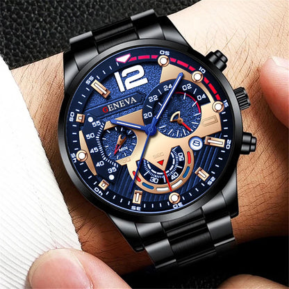 Steel Calendar Quartz Watch