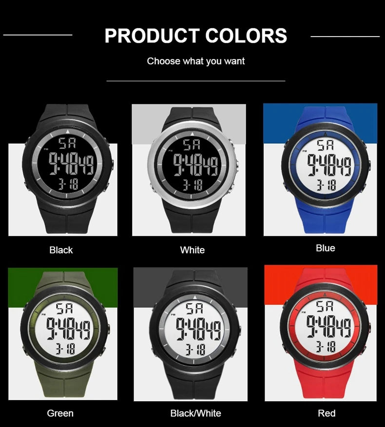 Black Tactical Digital Watch