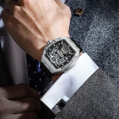 Diamond Tonneau Sport Watch