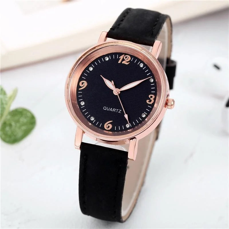 Luxe Leather Bracelet Watch