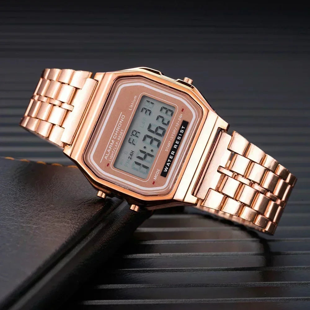 Gold Sport Digital Watch