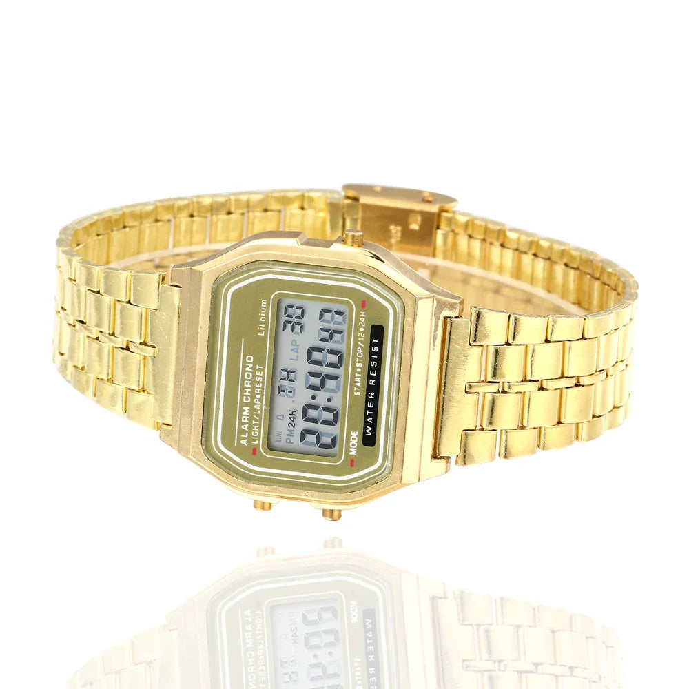 Gold Sport Digital Watch
