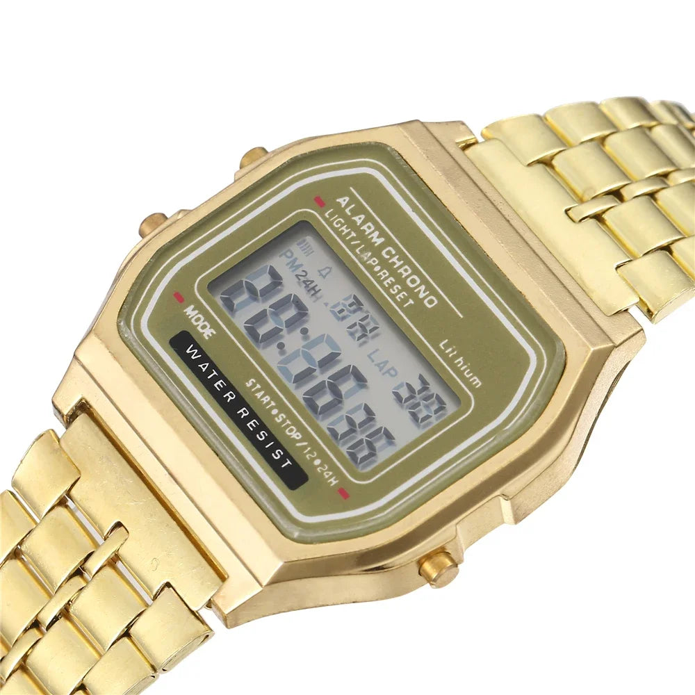 Gold Sport Digital Watch