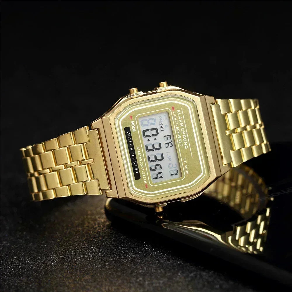Gold Sport Digital Watch
