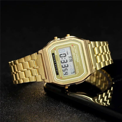 Gold Sport Digital Watch