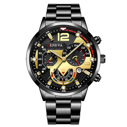 Steel Calendar Quartz Watch