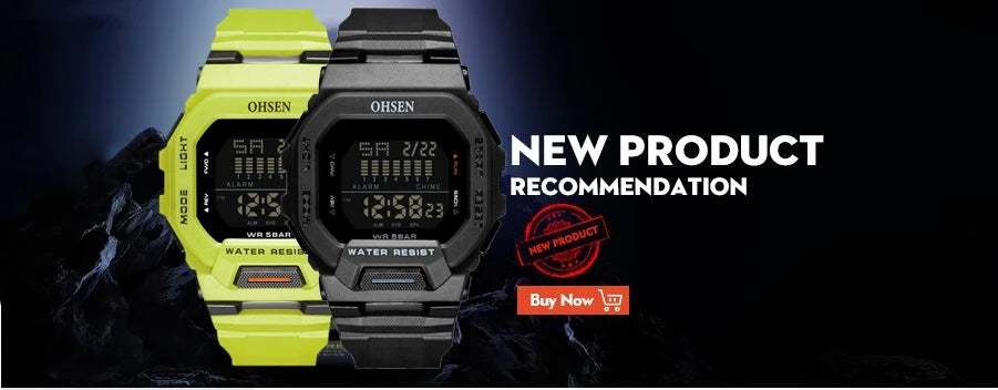 Black Tactical Digital Watch