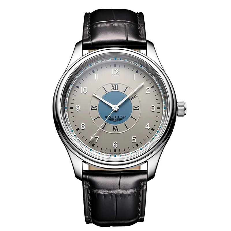 Executive Leather Quartz Watch