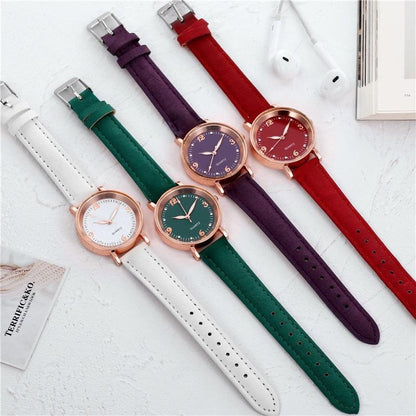 Luxe Leather Bracelet Watch