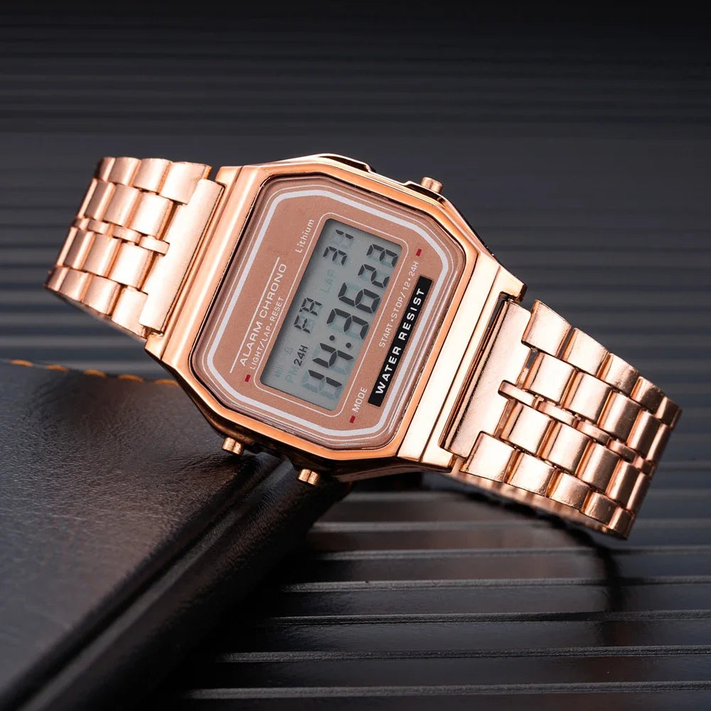 Gold Sport Digital Watch