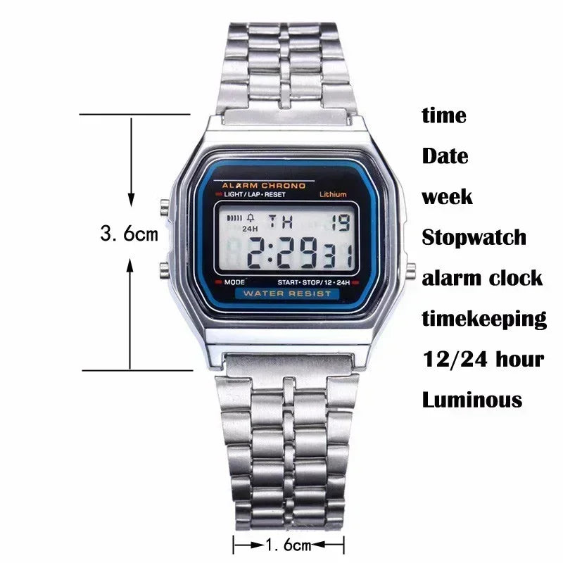 Gold Sport Digital Watch