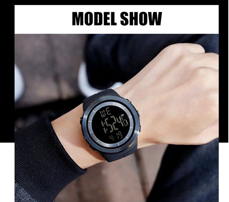 Black Tactical Digital Watch