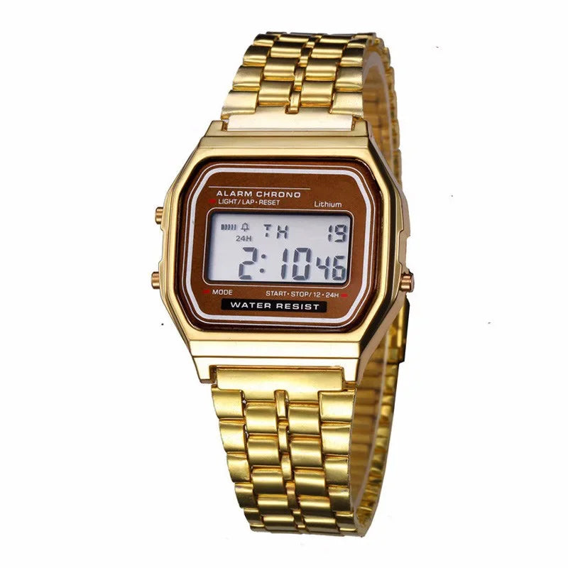 Gold Sport Digital Watch