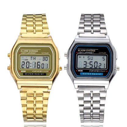 Gold Sport Digital Watch