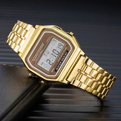 Gold Sport Digital Watch
