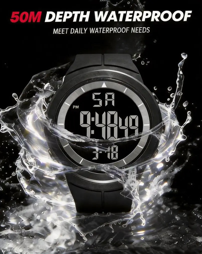 Black Tactical Digital Watch