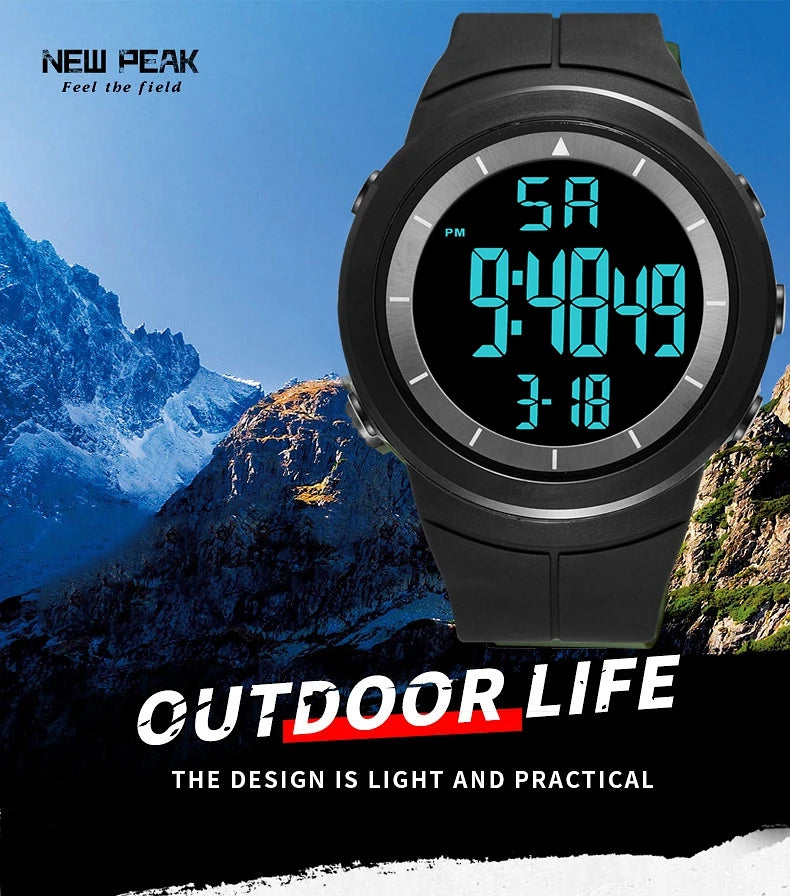 Black Tactical Digital Watch