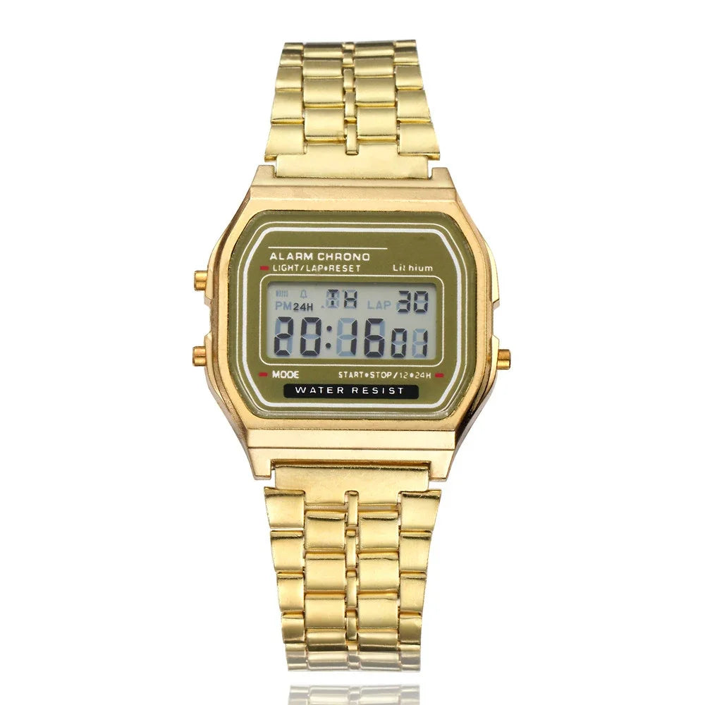 Gold Sport Digital Watch