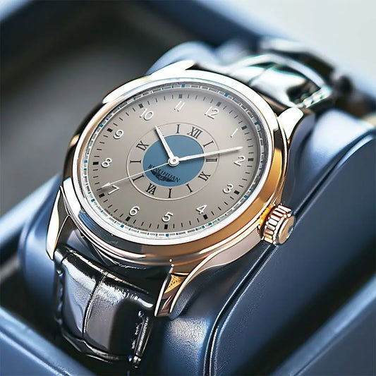 Executive Leather Quartz Watch