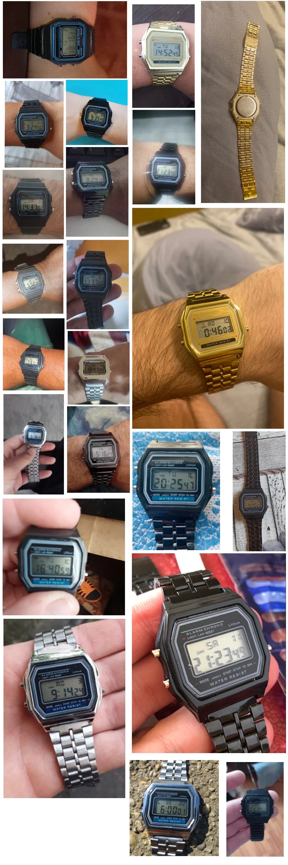 Gold Sport Digital Watch