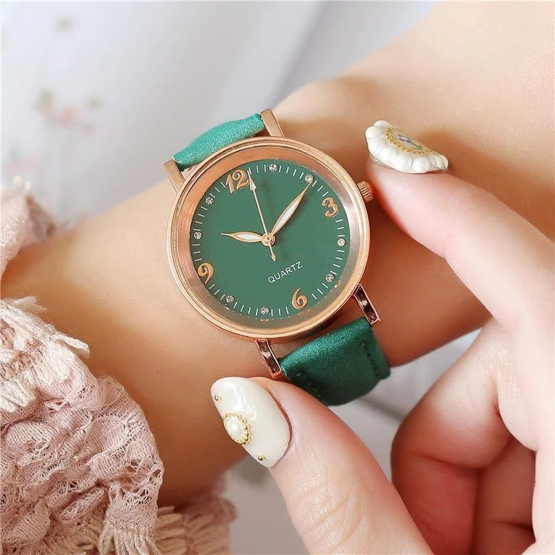 Luxe Leather Bracelet Watch