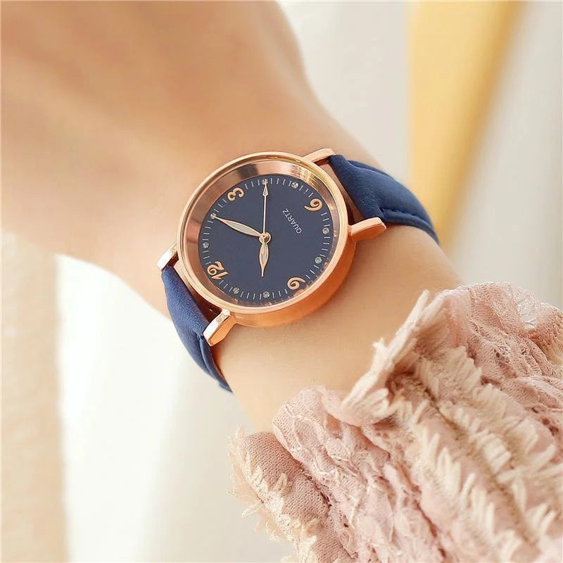 Luxe Leather Bracelet Watch