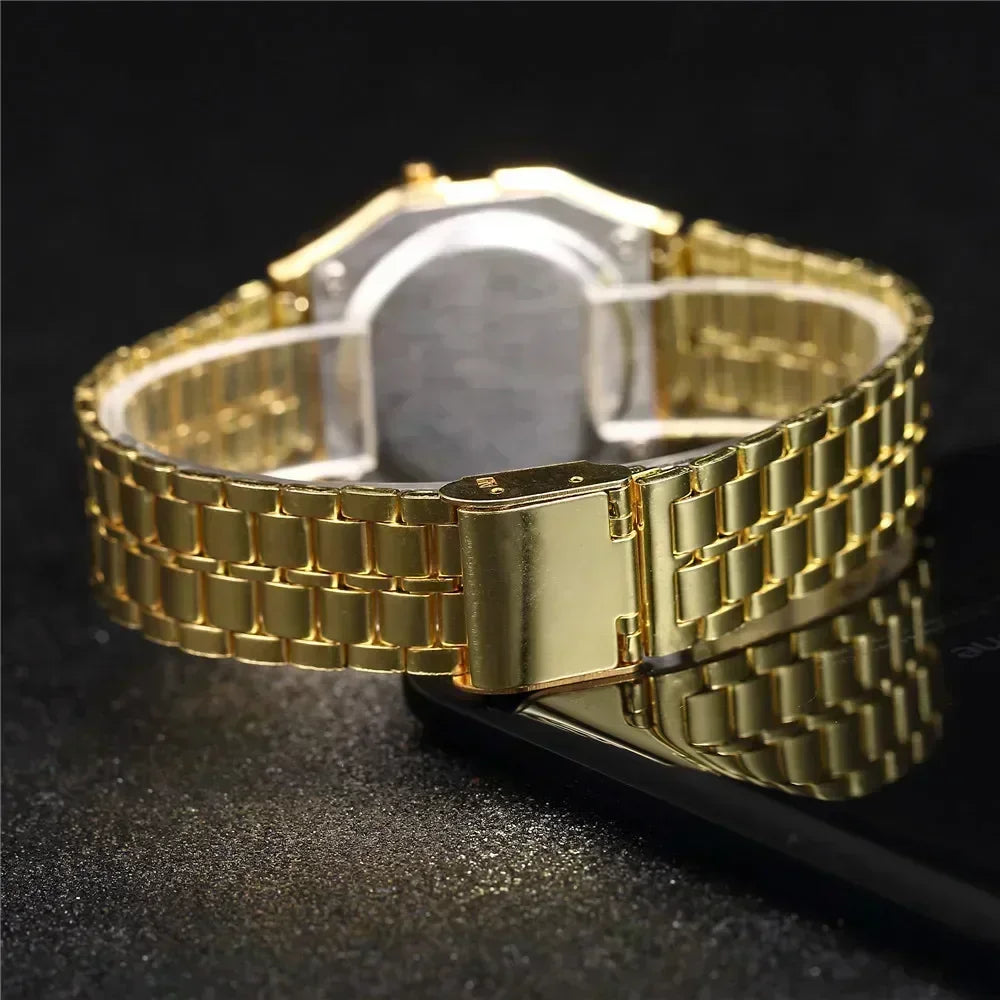Gold Sport Digital Watch