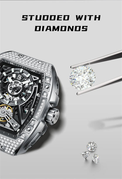 Diamond Tonneau Sport Watch