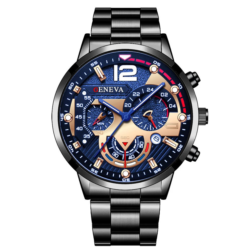Steel Calendar Quartz Watch