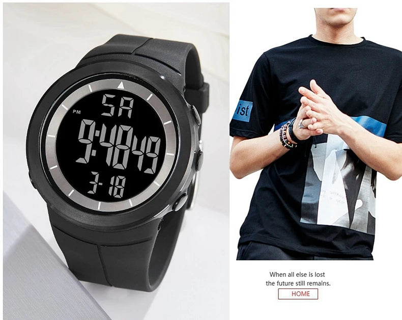 Black Tactical Digital Watch
