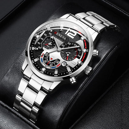 Steel Calendar Quartz Watch