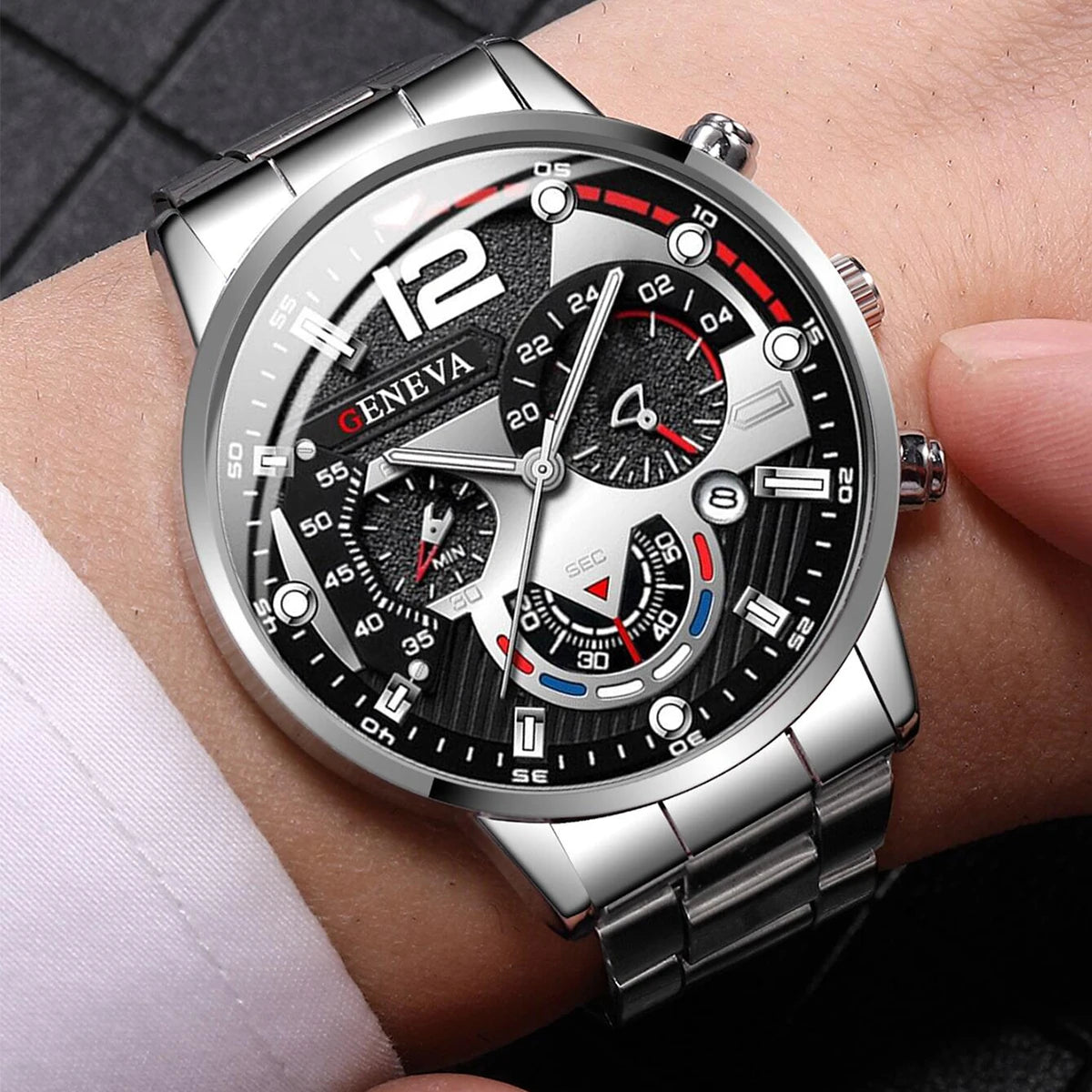 Steel Calendar Quartz Watch