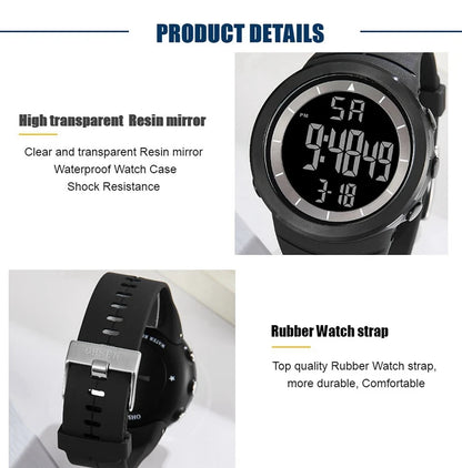 Black Tactical Digital Watch