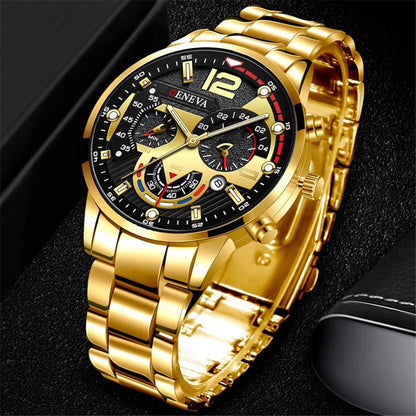 Steel Calendar Quartz Watch