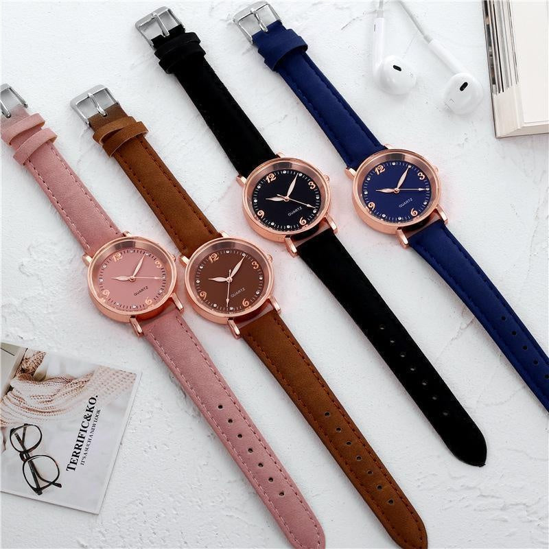 Luxe Leather Bracelet Watch