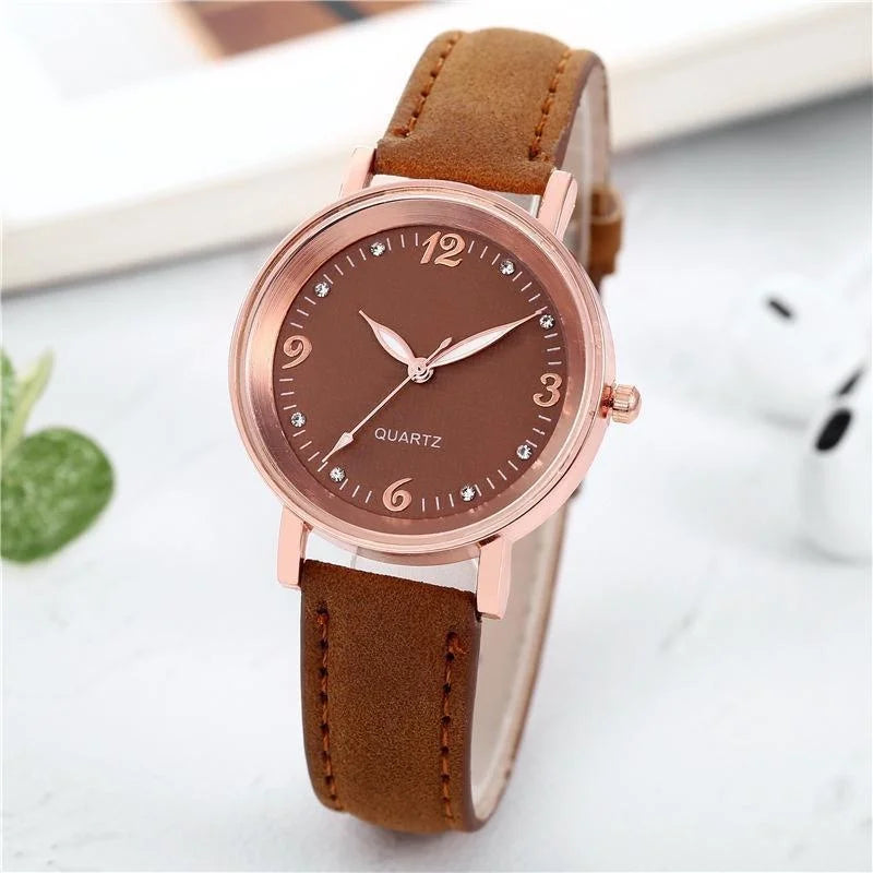 Luxe Leather Bracelet Watch